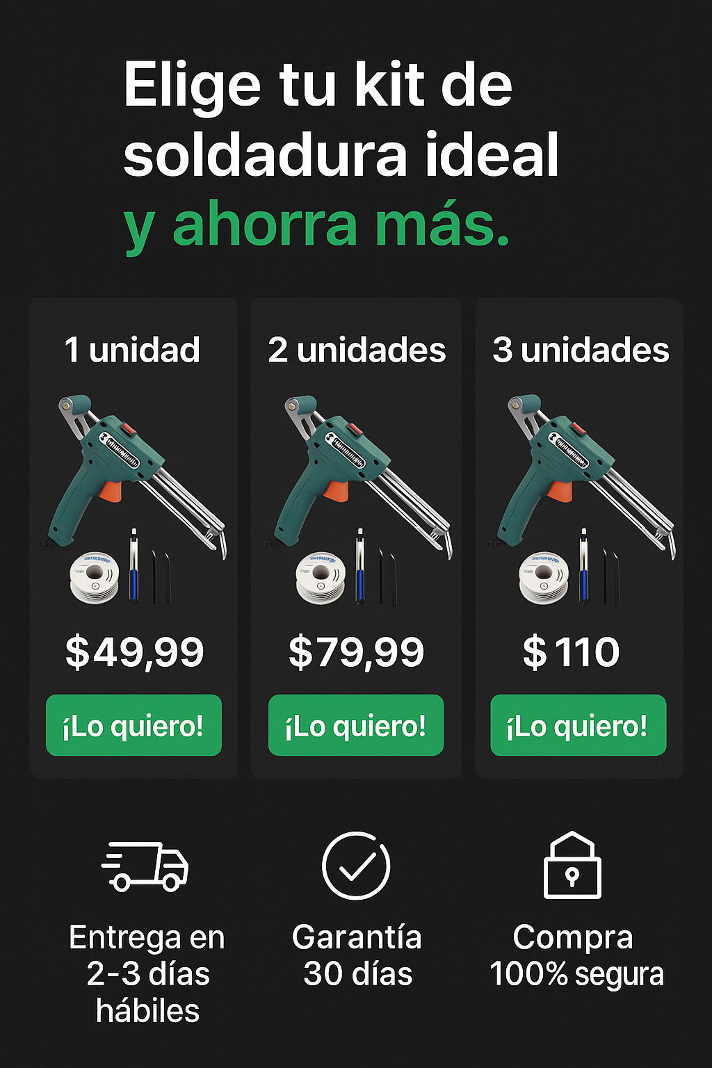 KIT DE PISTOLA DE SOLDADURA