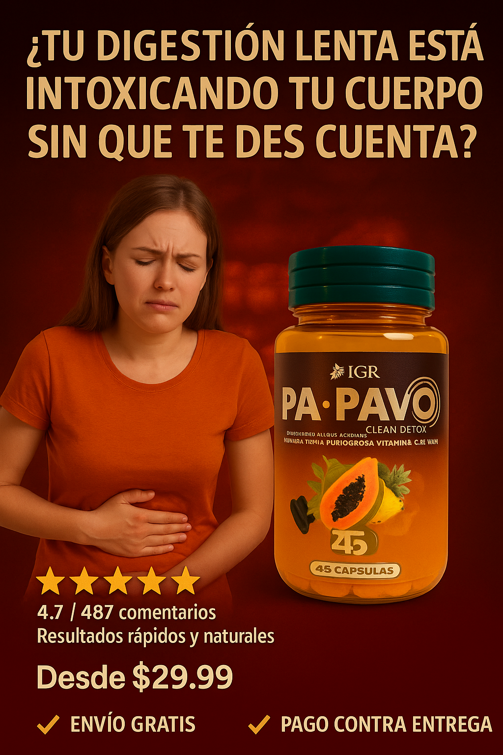 PAPAYA CLEAN DETOX + ENVIO GRATIS