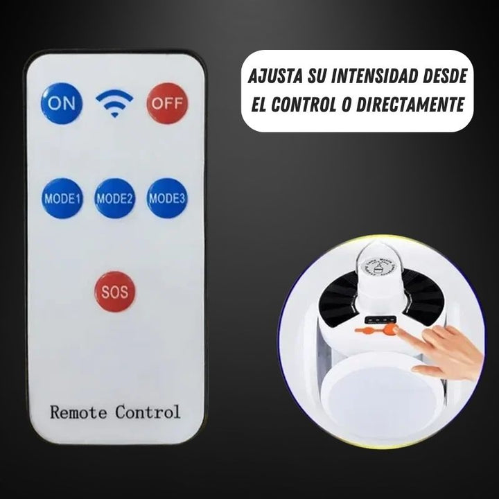 Foco Pelota Recargable Con Panel Solar