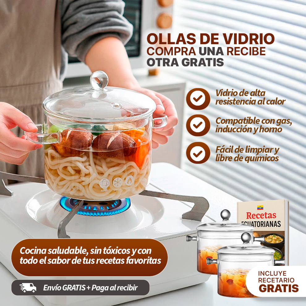 OLLA DE VIDRIO + ENVIO GRATIS