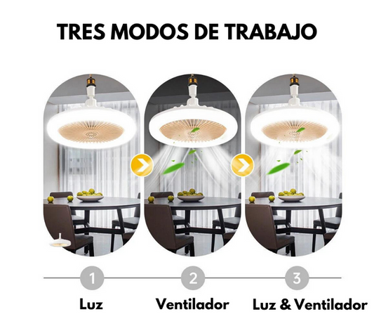 VENTILADOR DE TECHO CON LUZ LED