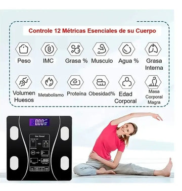 BALANZA CORPORAL DIGITAL CON BLUETOOTH