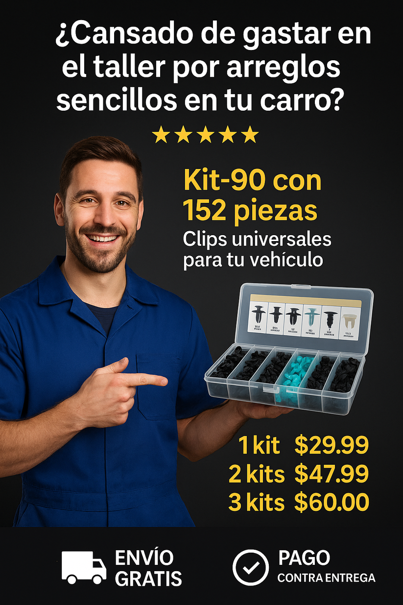 KIT DE SUJETADORES GUARDABARROS 152 PIEZAS