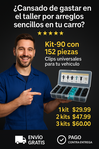 KIT DE SUJETADORES GUARDABARROS 152 PIEZAS