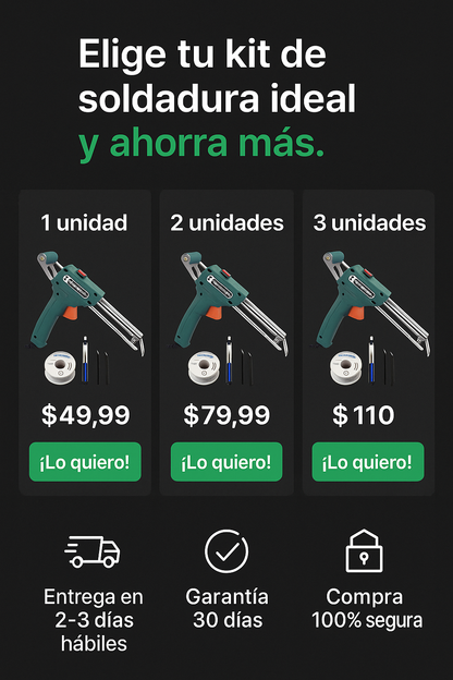 KIT DE PISTOLA DE SOLDADURA