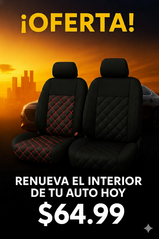 FORROS DE CUERINA UNIVERSALES PARA CARROS JUEGO PARA LOS 5 ASIENTOS (FB.)