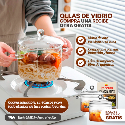 OLLA DE VIDRIO + ENVIO GRATIS